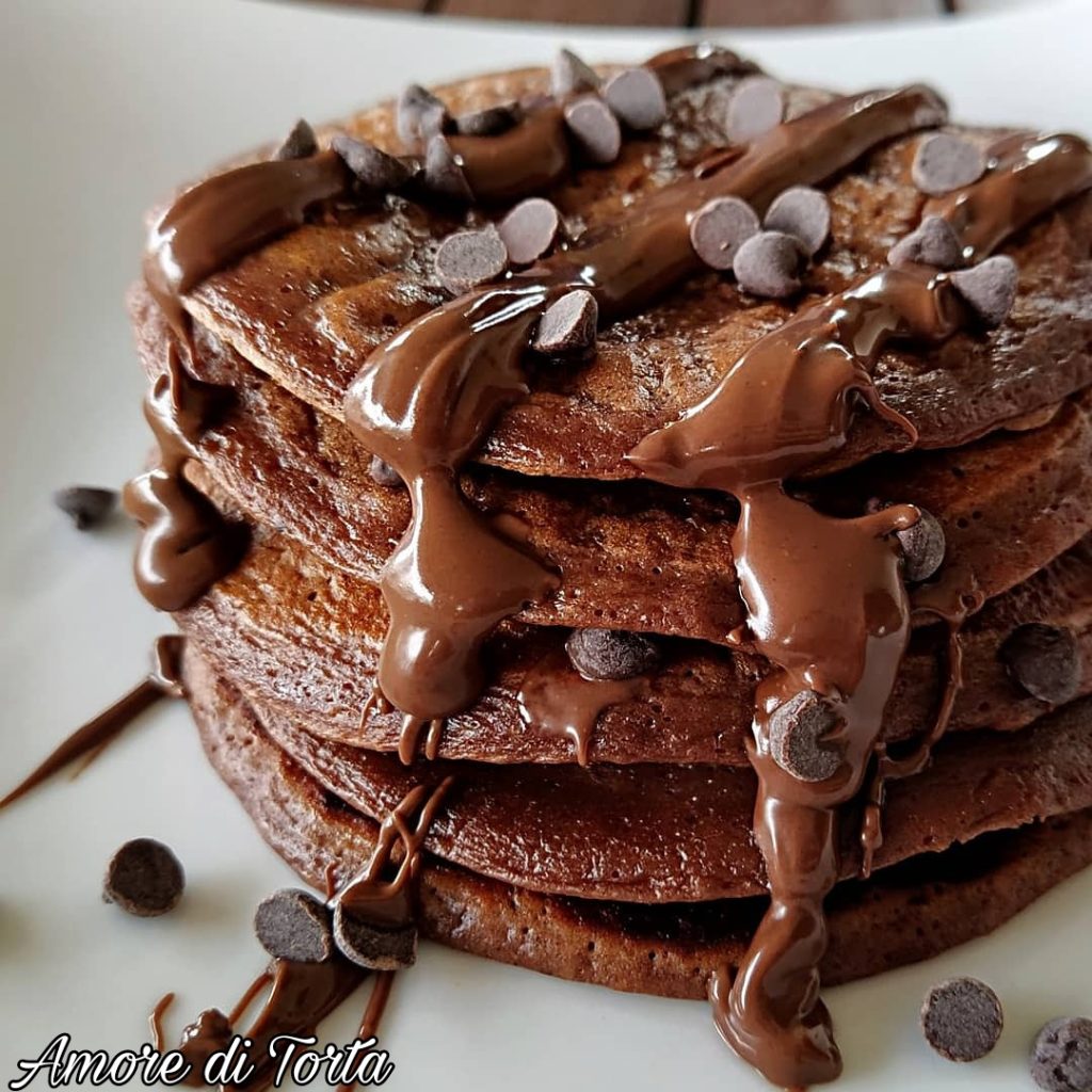 pancake di albumi al cacao