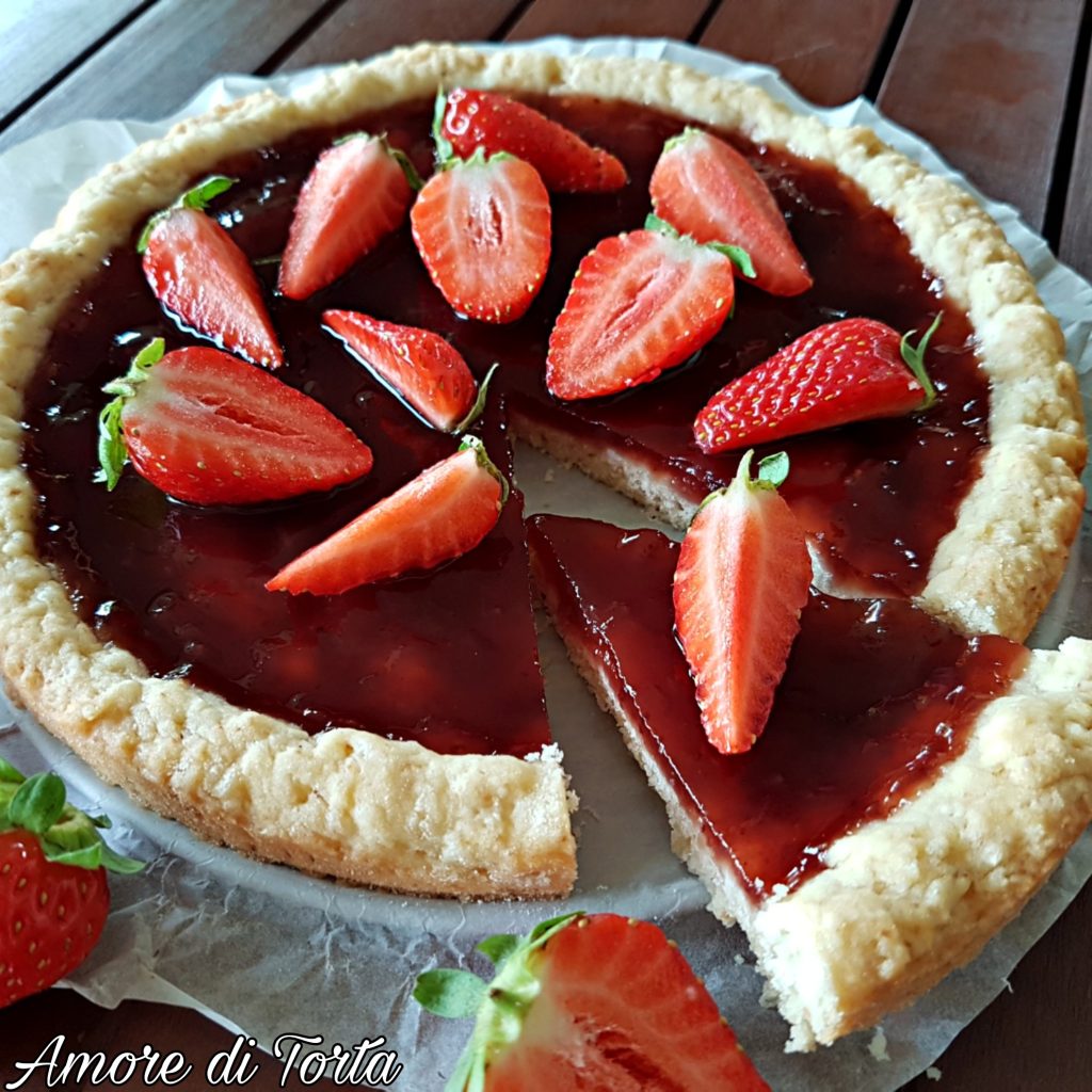 Crostata vegana alle fragole | senza uova-senza burro-senza lattosio