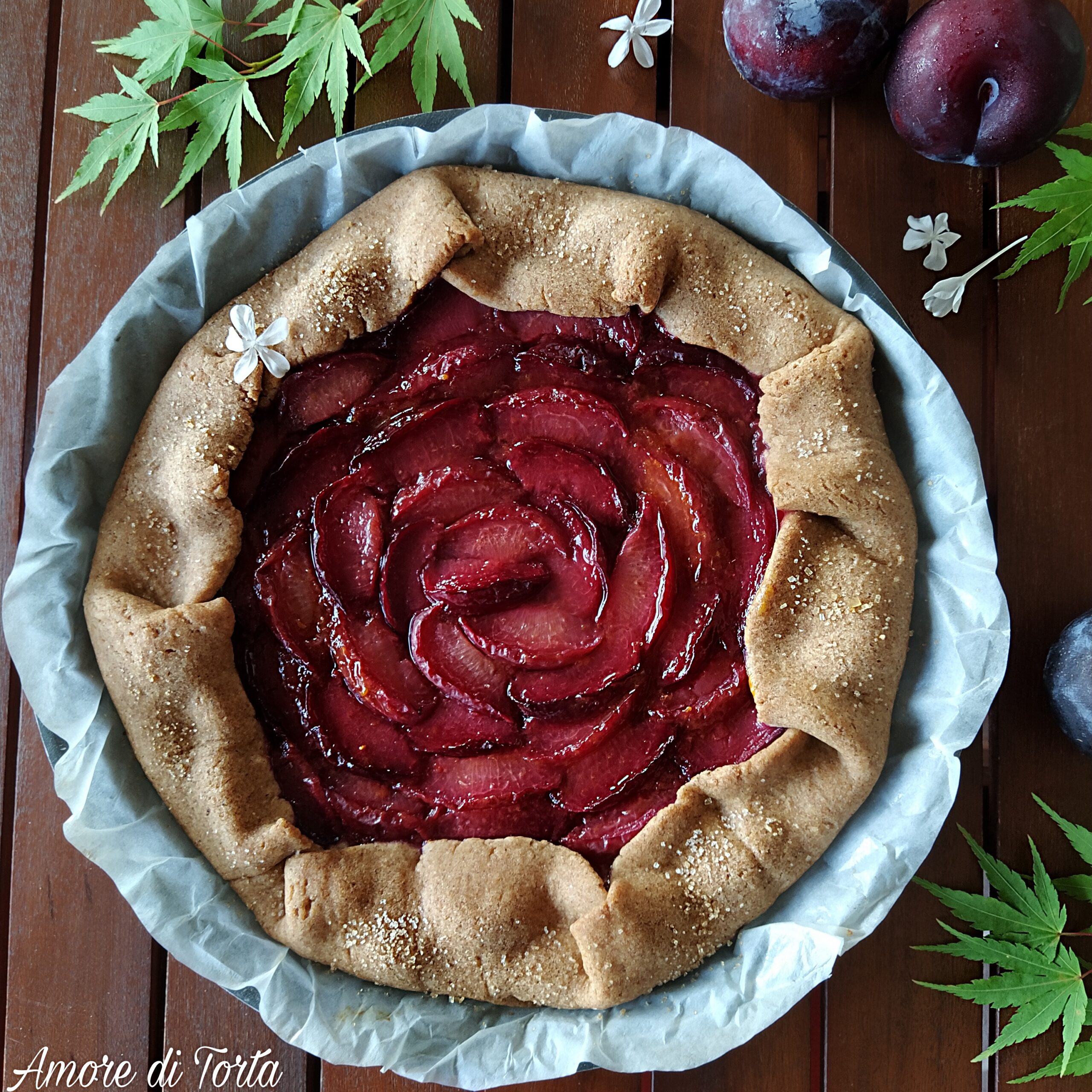 Galette vegana alle susine| con farina di grano saraceno