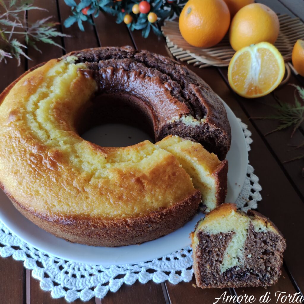 ciambellone arancia e cioccolato