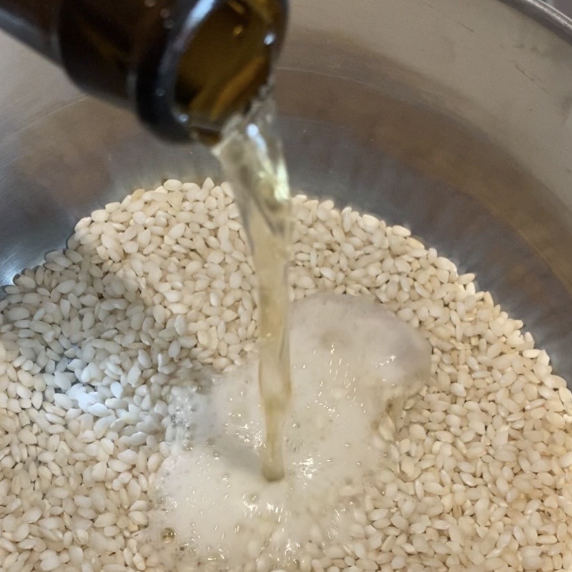 risotto alla birra e lamponi risotto alla birra e lamponi