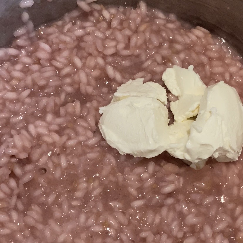 risotto alla birra e lamponi risotto alla birra e lamponi
