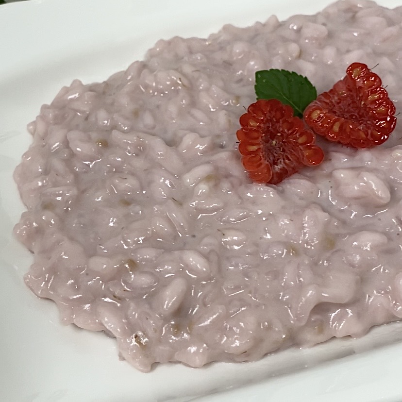 risotto alla birra e lamponi risotto alla birra e lamponi